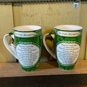Set of two Irish mugs